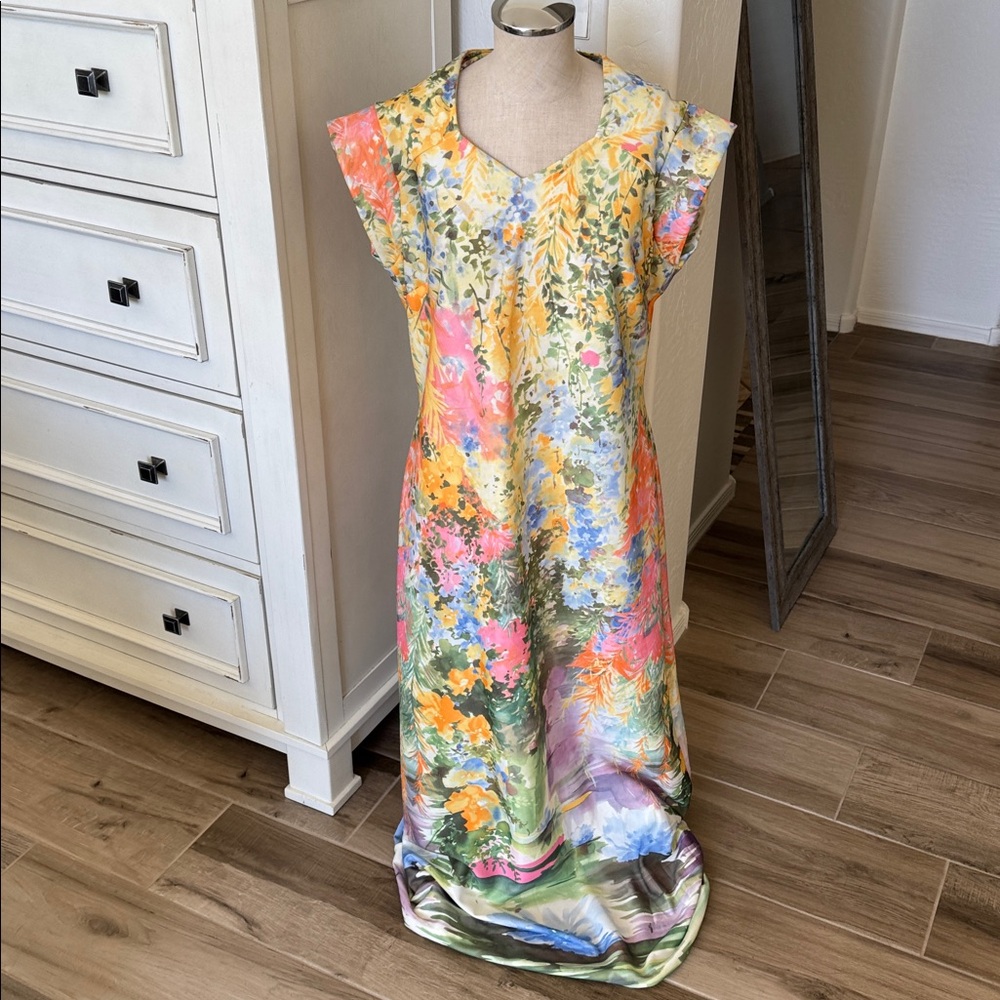 Vintage Lady Blair floral maxi dress